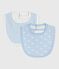 Pack of babies' whale print cotton bibs variante 1