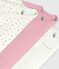 Pack of babies' long-sleeved printed cotton wrapover bodies variante 1