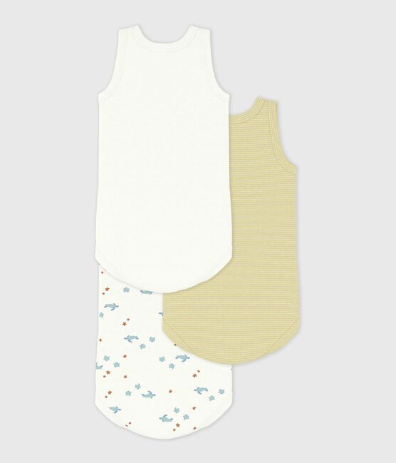 Pack of babies' sleeveless turtle print cotton bodies variante 1