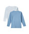 Set of 2 boys' plain long-sleeved t-shirts LOT white