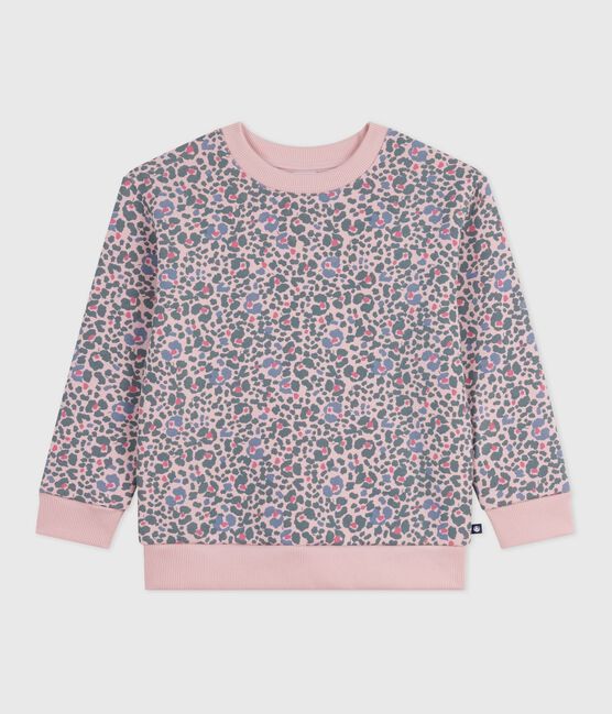 Children's printed cotton sweatshirt JOLI pink/MULTICO white