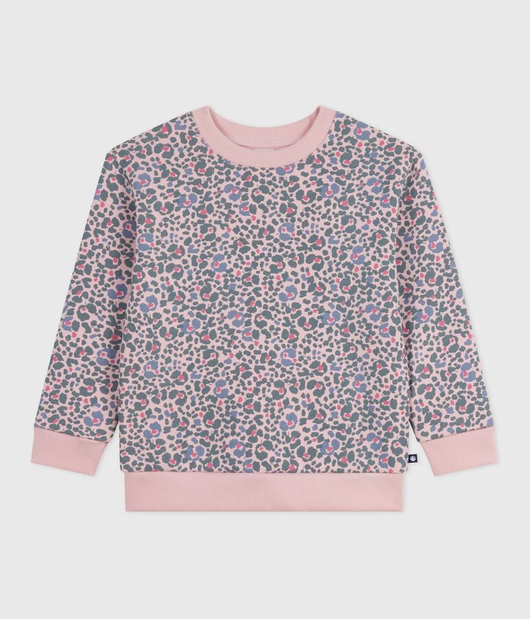 Children's printed cotton sweatshirt pink/multicolor