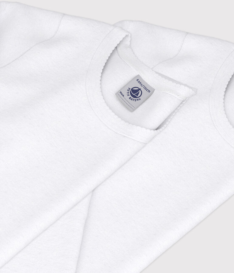 Girls' Long-sleeved White T-Shirts - 2-Pack multicolor