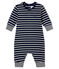 Baby boy's long snowsuit SMOKING blue/MARSHMALLOW white