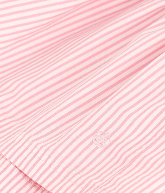 Girls' Short-Sleeved Cotton Dress SALINE /SHOCKING