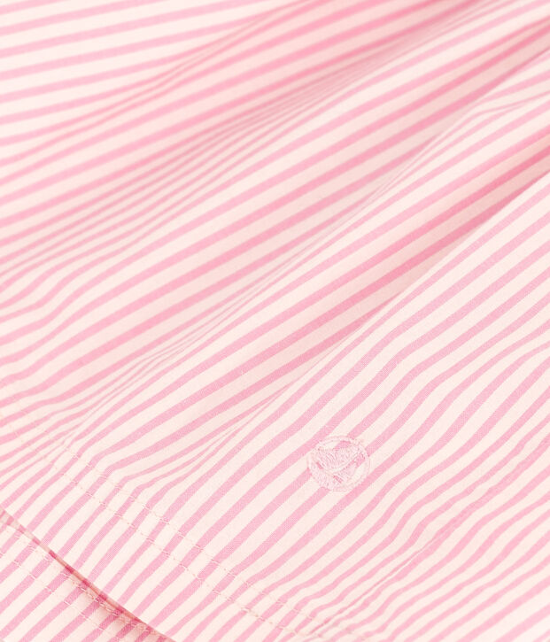 Girls' Short-Sleeved Cotton Dress pink/pink