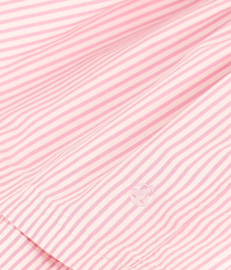 Girls' Short-Sleeved Cotton Dress pink/pink