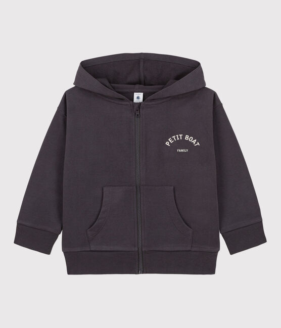 Boys' Zip-Up Hoodie Petit Boat DUMBO grey
