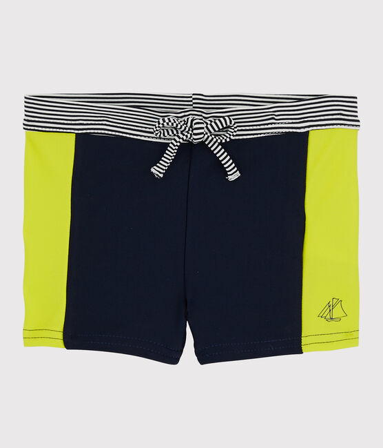 Baby Boys' Eco-Friendly Swimming Trunks SMOKING blue/JAUNE yellow