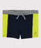Baby Boys' Eco-Friendly Swimming Trunks SMOKING blue/JAUNE yellow