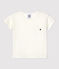 Babies' Plain Short-Sleeved Jersey T-Shirt MARSHMALLOW white