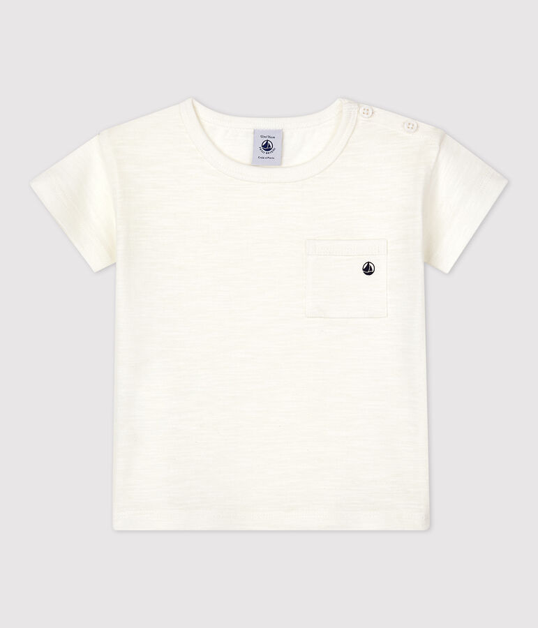 Babies' Plain Short-Sleeved Jersey T-Shirt white