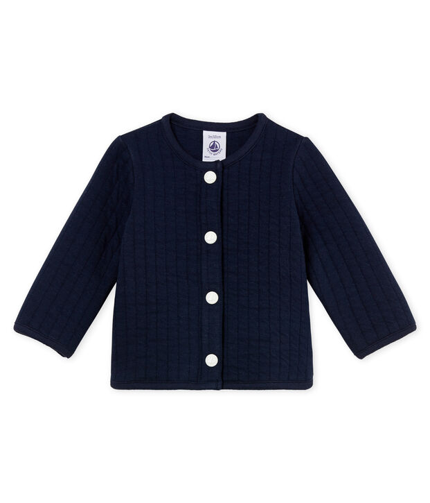 Baby girls' cardigan in quilted tube knit SMOKING