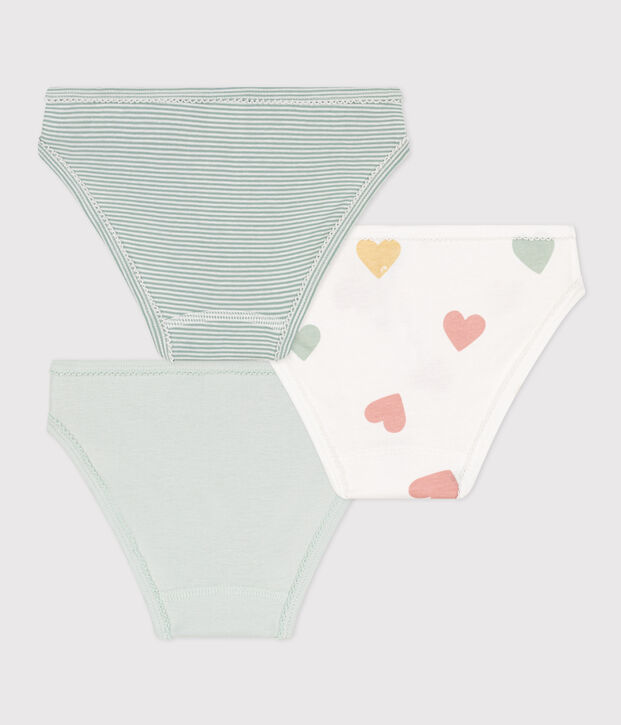 Girls' Heart Cotton Briefs - 3-Pack multicolor