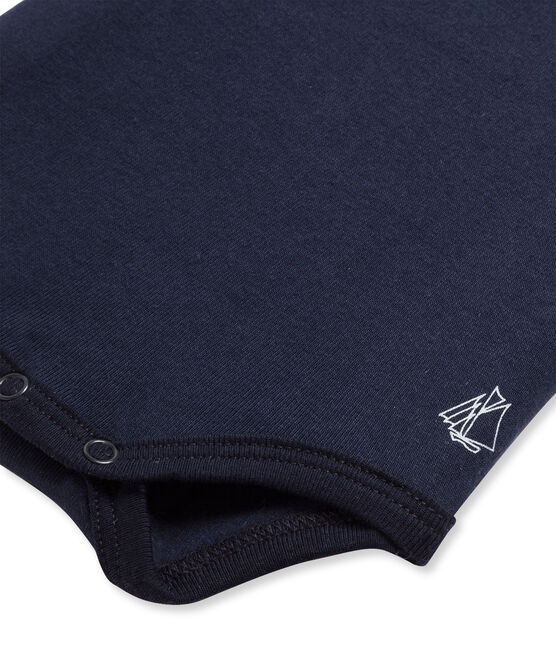 Baby roll neck bodysuit SMOKING blue
