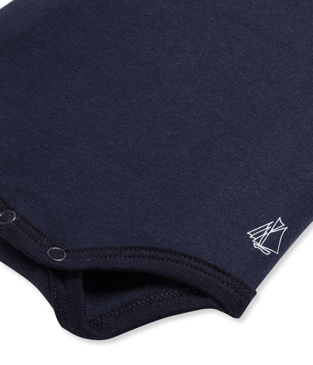 Baby roll neck bodysuit blue