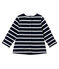 Baby girl's sailor stripe blouse SMOKING blue/MARSHMALLOW white