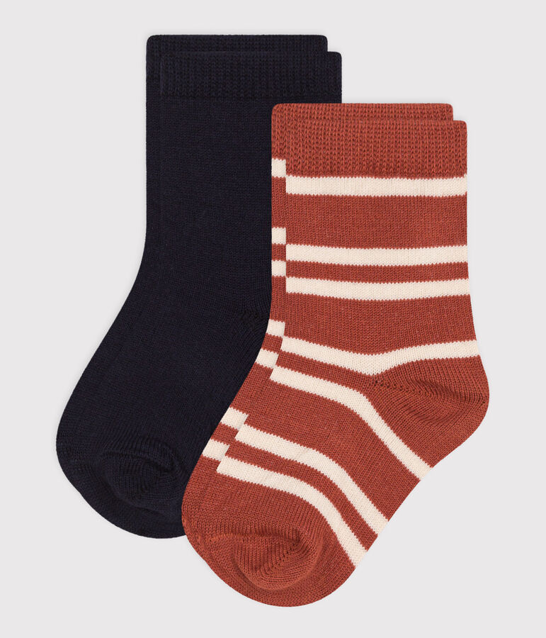 Babies' Stripy Cotton Socks - 2-Pack multicolor