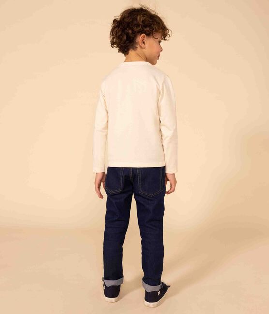 Children's unisex long-sleeved cotton T-shirt AVALANCHE white/NEWBLEU