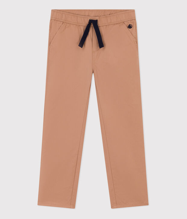 Boys' Regular Cotton Serge Trousers beige
