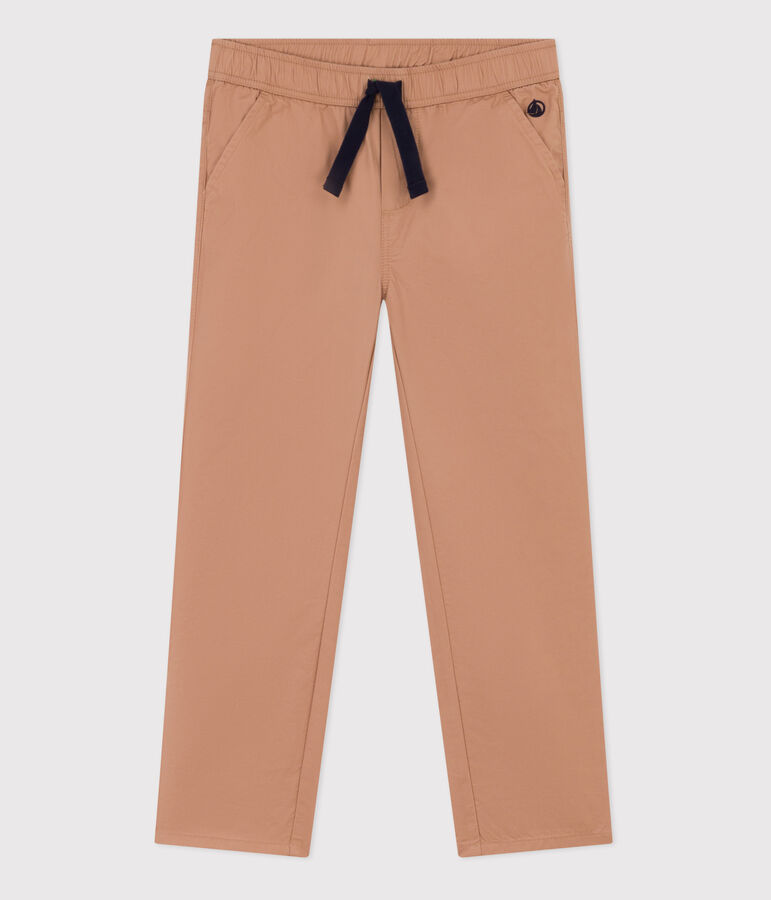 Boys' Regular Cotton Serge Trousers beige