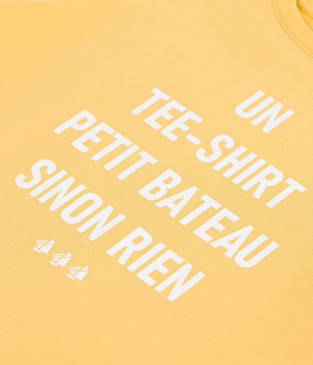 Children's short-sleeved printed T-shirt yellow