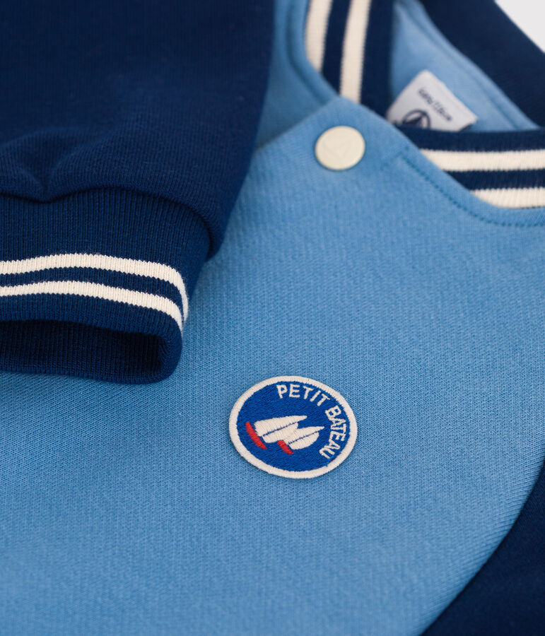 Children's varsity-style jacket in plain cotton ALASKA /MEDIEVAL