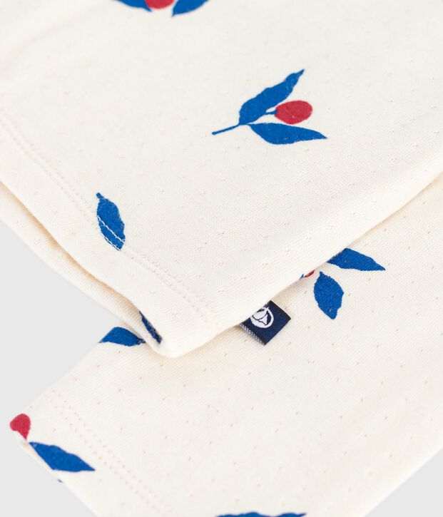 Children's long-sleeved printed cotton T-shirt Ecru/multicolor