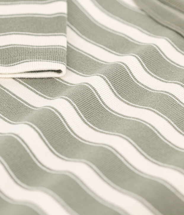 Children's Unisex Thick Cotton Breton Top green/ecru