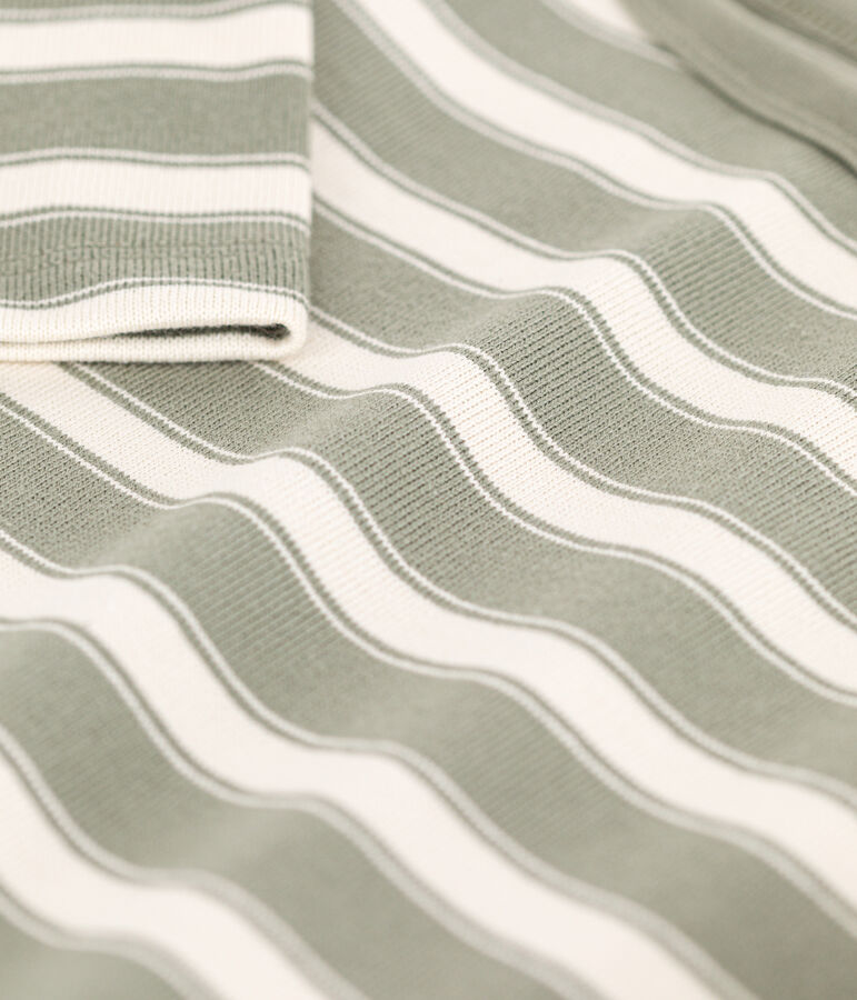 Children's Unisex Thick Cotton Breton Top green/ecru