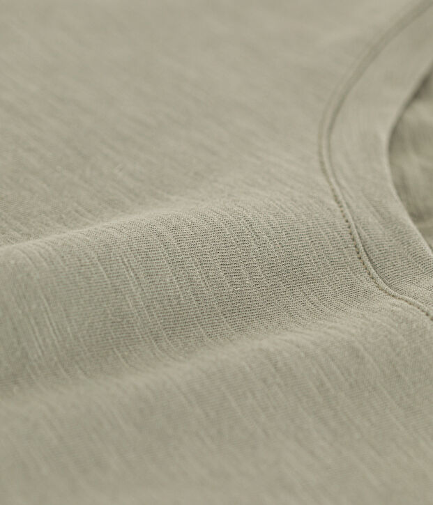 Women's Straight Round-Neck Cotton T-Shirt green