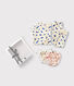 Blue heart print cotton pyjamas and briefs gift box