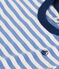 Boys' Stripy Lightweight Jersey T-shirt GAULOISE /MARSHMALLOW