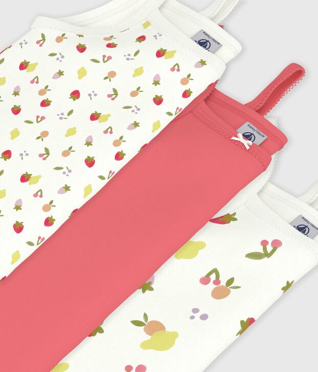Pack of children's fruit print tank tops multicolor