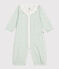 Babies' floral cotton one-piece/sleep sack MARSHMALLOW white/MULTICO white