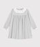 Children's long-sleeved plain flannel dress FUMEE CHINE grey