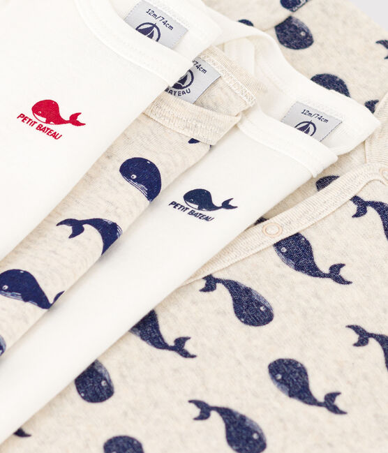 Babies' Pyjamas and 3-Pack of Whale Patterned Bodysuits variante 1