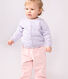 Babies' plain knitted cotton cardigan