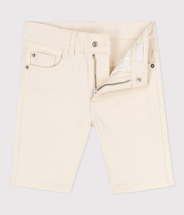 Boys' Denim Bermuda Shorts Ecru
