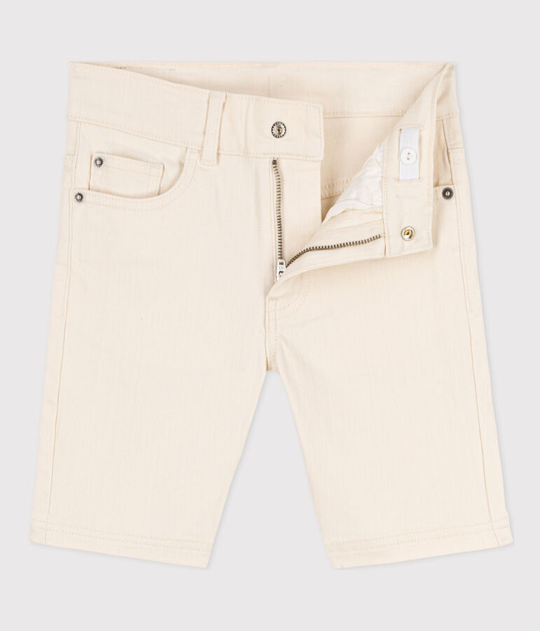Boys' Denim Bermuda Shorts Ecru