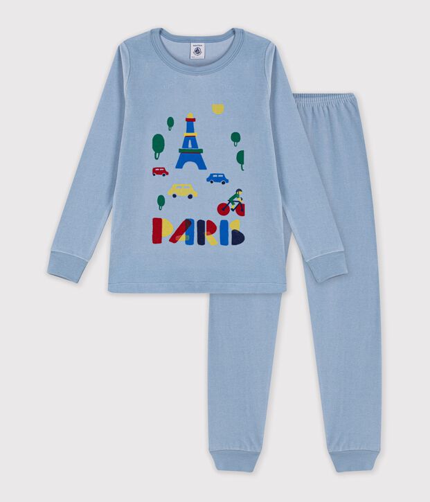 Children's velour pyjamas blue