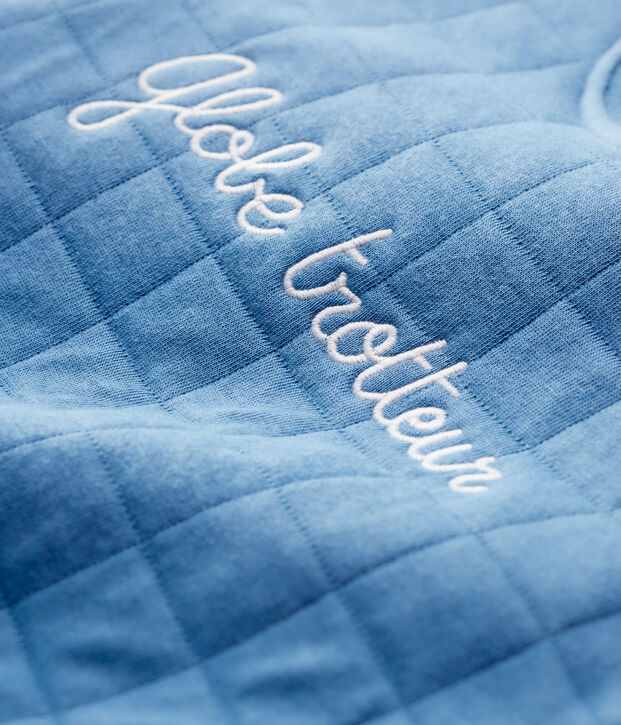 Babies' Organic Quilted Sweatshirt blue