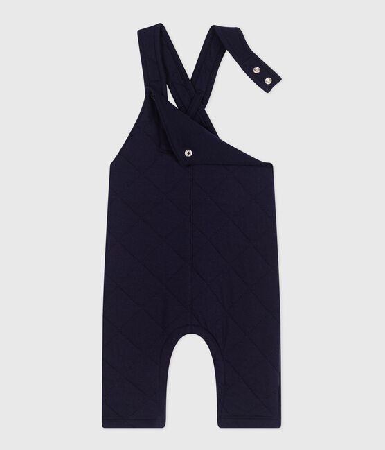 Babies' long-leg dungarees in plain thick cotton SOIR