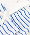 Babies' Stripy Fleece Tracksuit MARSHMALLOW white/PERSE blue