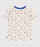 Children's short-sleeved printed cotton T-shirt AVALANCHE blue/PERSE white