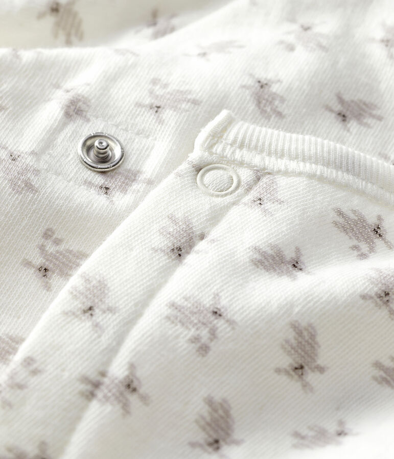 Babies' Bunny Tube Knit Sleepsuit white/multicolor