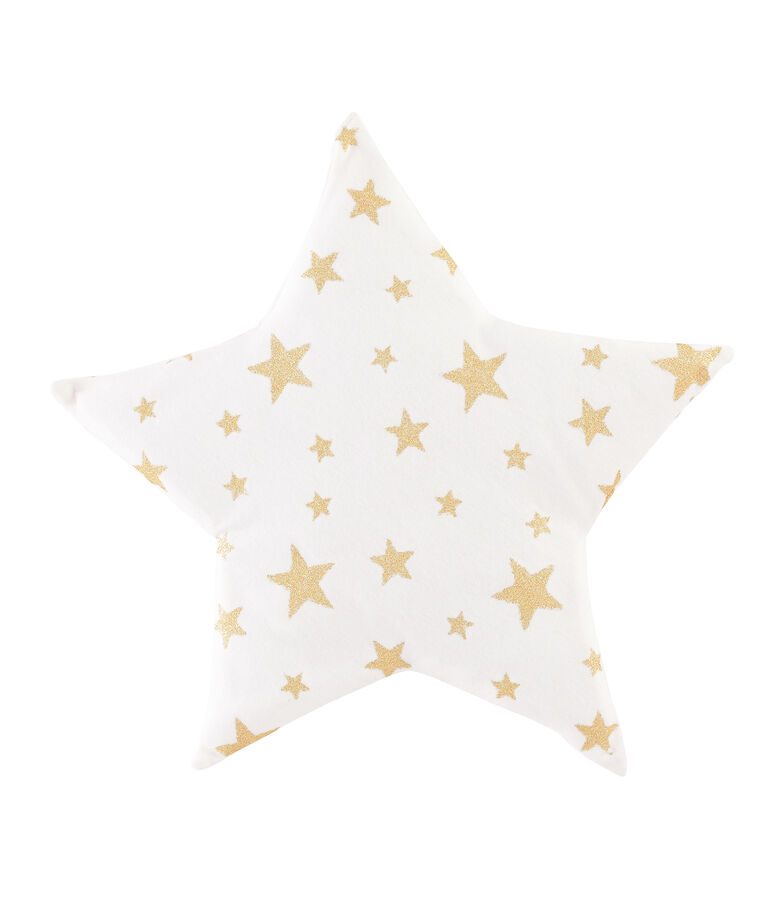 Rib Knit Baby Cushion MARSHMALLOW white/OR yellow