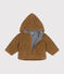 Babies' sherpa jacket with a hood BRINDILLE brown