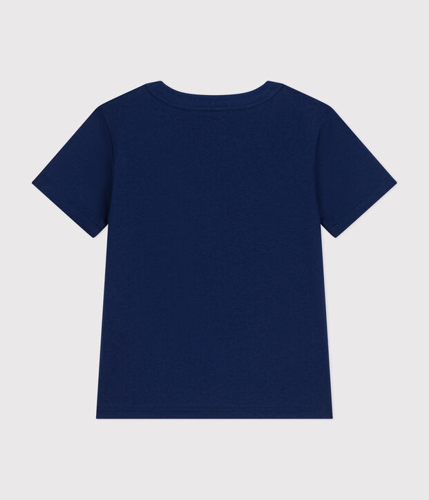 Boys' short-sleeved fine jersey T-Shirt blue