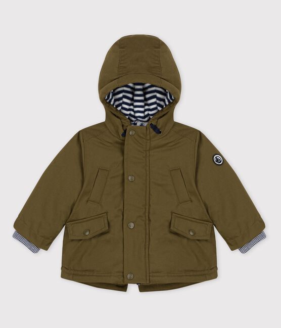 Babies' Water-Repellent Parka MILITARY green